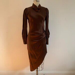 Open Back Silk Dress